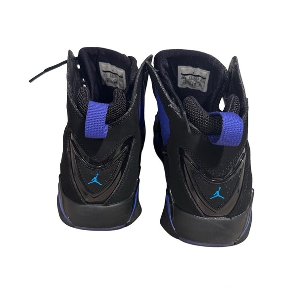 Air Jordan True Fight in Black & Blue Lagoon Leather Sneaker Shoes US 10.5 EUC - Picture 7 of 16